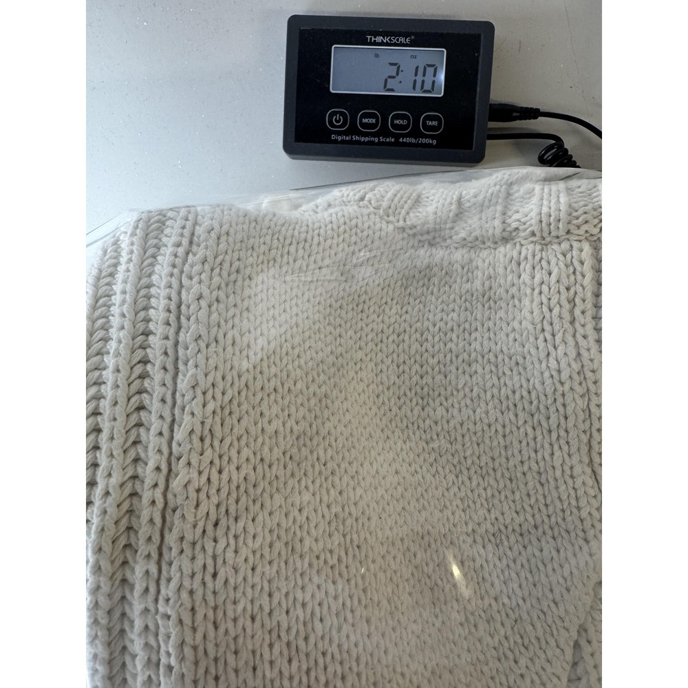 & Other Stories Sweater Womens Large Cream Beige Chunky Cable Knit Wool Blend - Picture 10 of 10